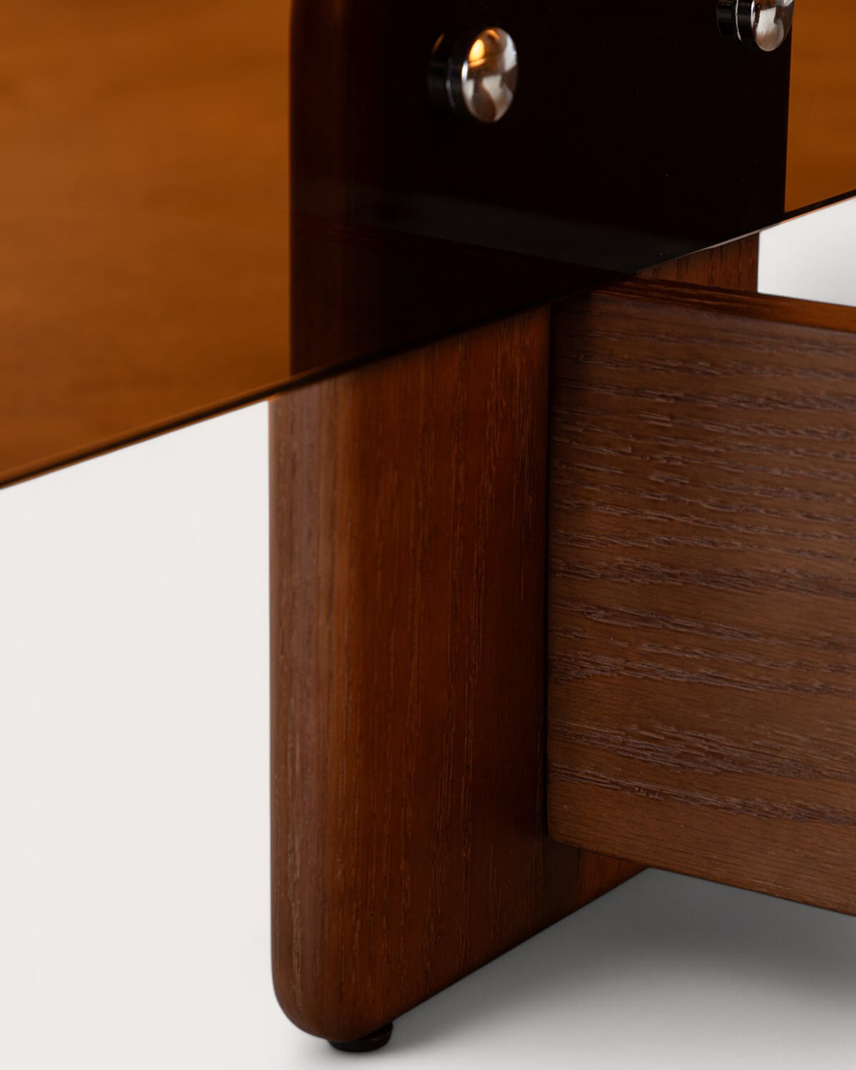 Mesa de Centro Retangular em Vidro Curva e Madeira (120x60 cm) Clery, imagem de galeria 8