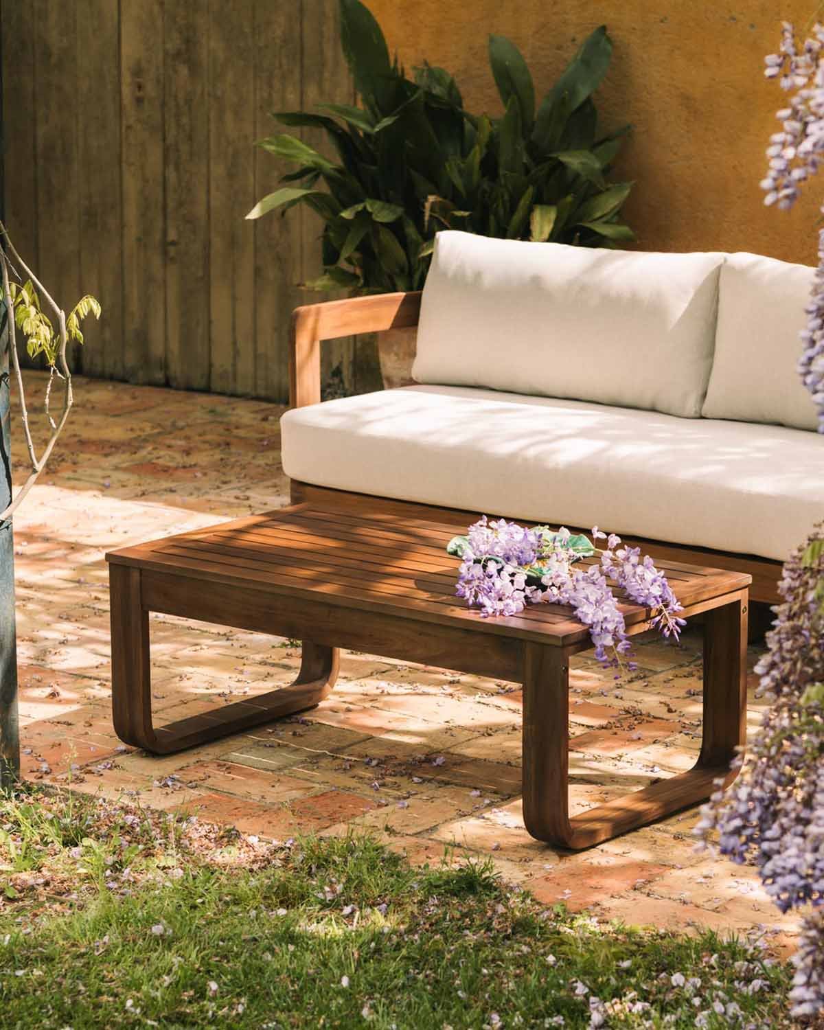Mesa de Centro Retangular de Madeira de Acácia (110x60 cm) Moad, imagem de galeria 2
