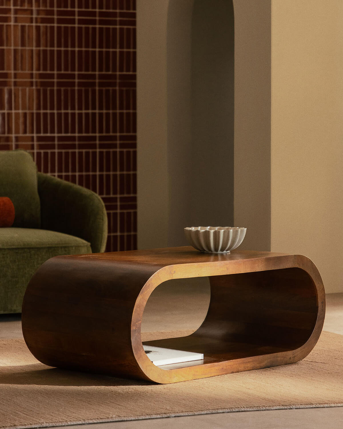 Mesa de Centro em Madeira de Mangueira (122x58 cm) Adgar, imagem de galeria 2