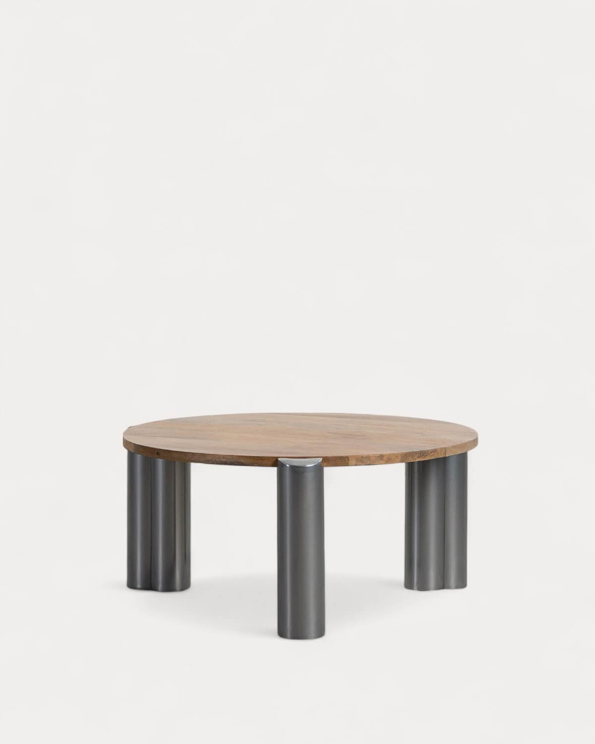 Mesa de Centro Redonda com Tampo em Madeira de Manga (Ø85 cm) Ethel, imagem de galeria 1