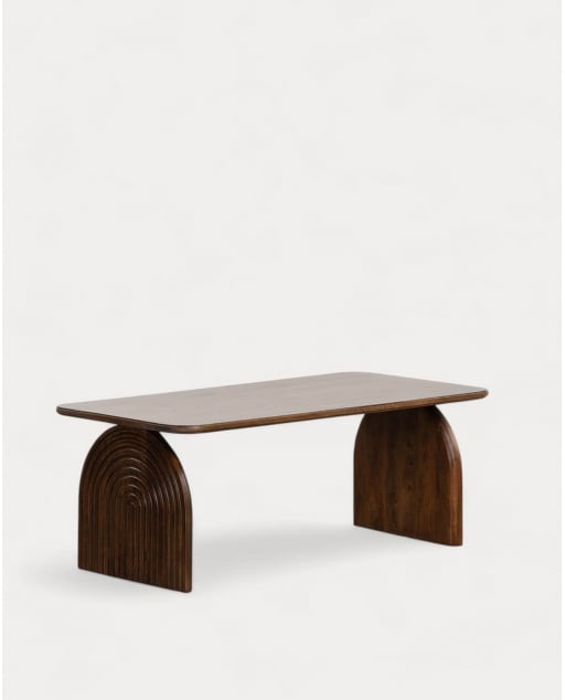 Mesa de Centro Retangular de Madeira de Mangueira (120x60 cm) Lenis