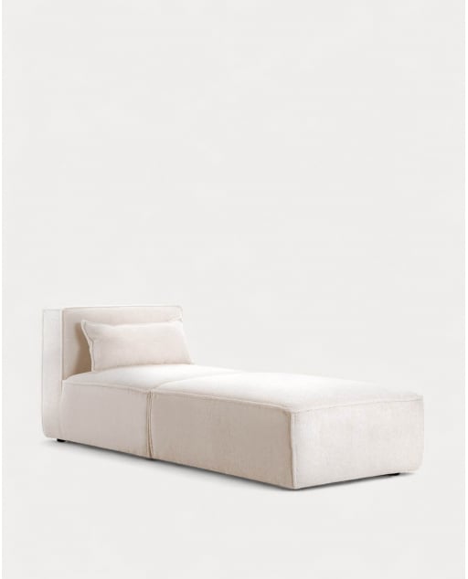 Cadeirão Modular com Puff em Tecido Bouclé Kilhe