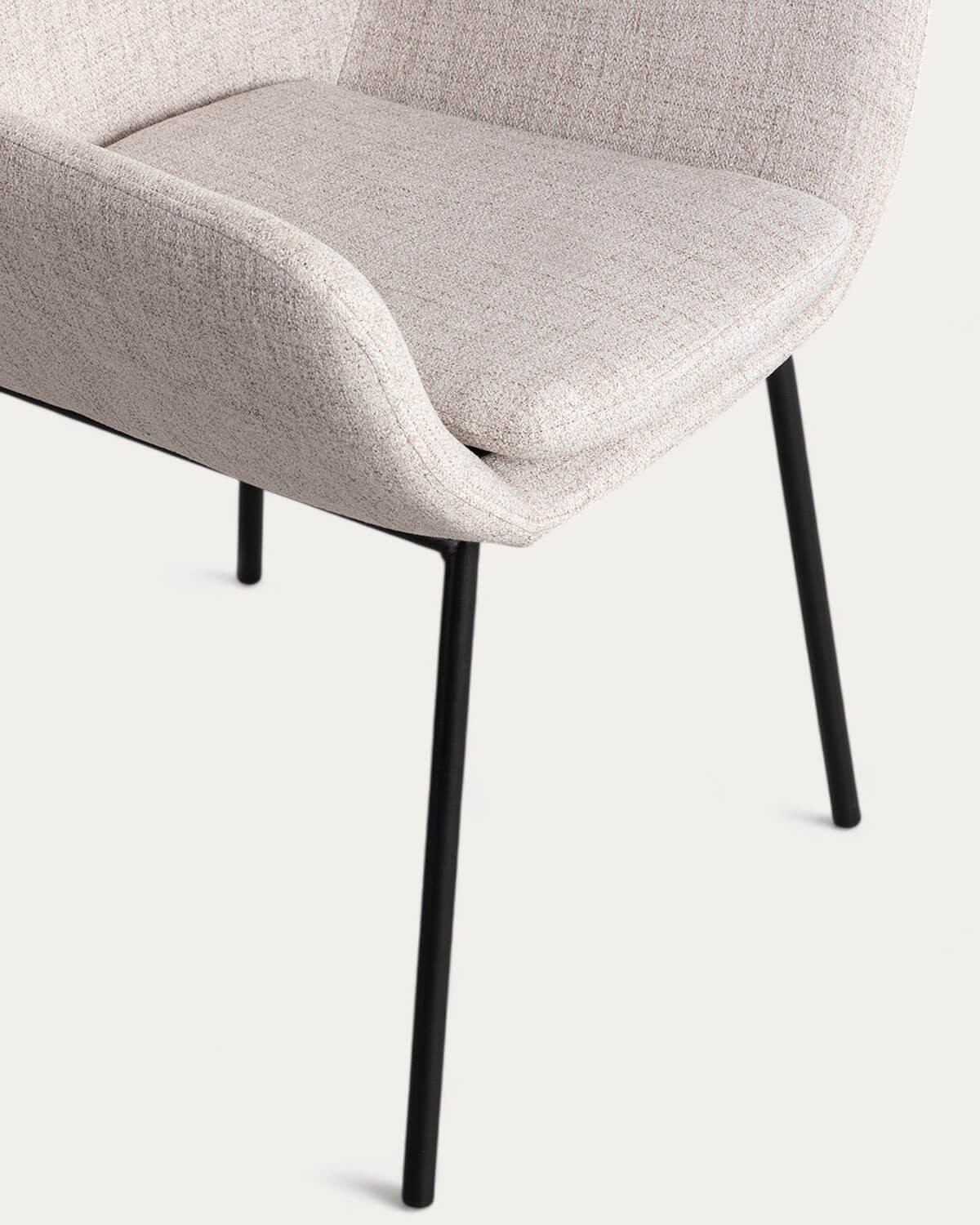 Pack 2 Cadeiras de Jantar em Metal e Tecido com Apoio de Braços Eider, imagem de galeria 6