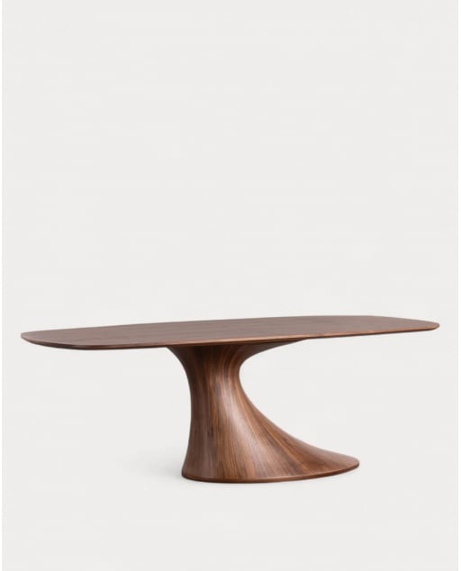Mesa de Jantar Retangular em Madeira e Fibra de Vidro (220x100 cm) Flawas - Madeira Escura