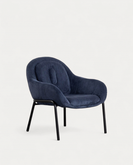 Pack de 2 Poltronas de Veludo Grosso e Metal Bres