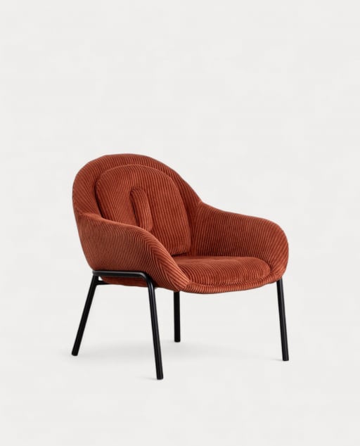 Pack de 2 Poltronas de Veludo Grosso e Metal Bres