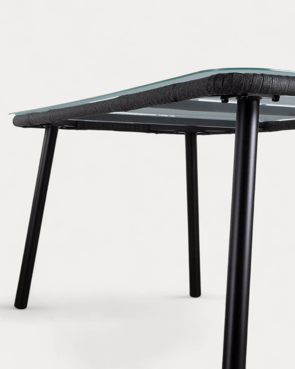 Mesa de Exterior Rectangular de Alumínio e Vidro (160x90 cm) Drian, imagem de galeria 6