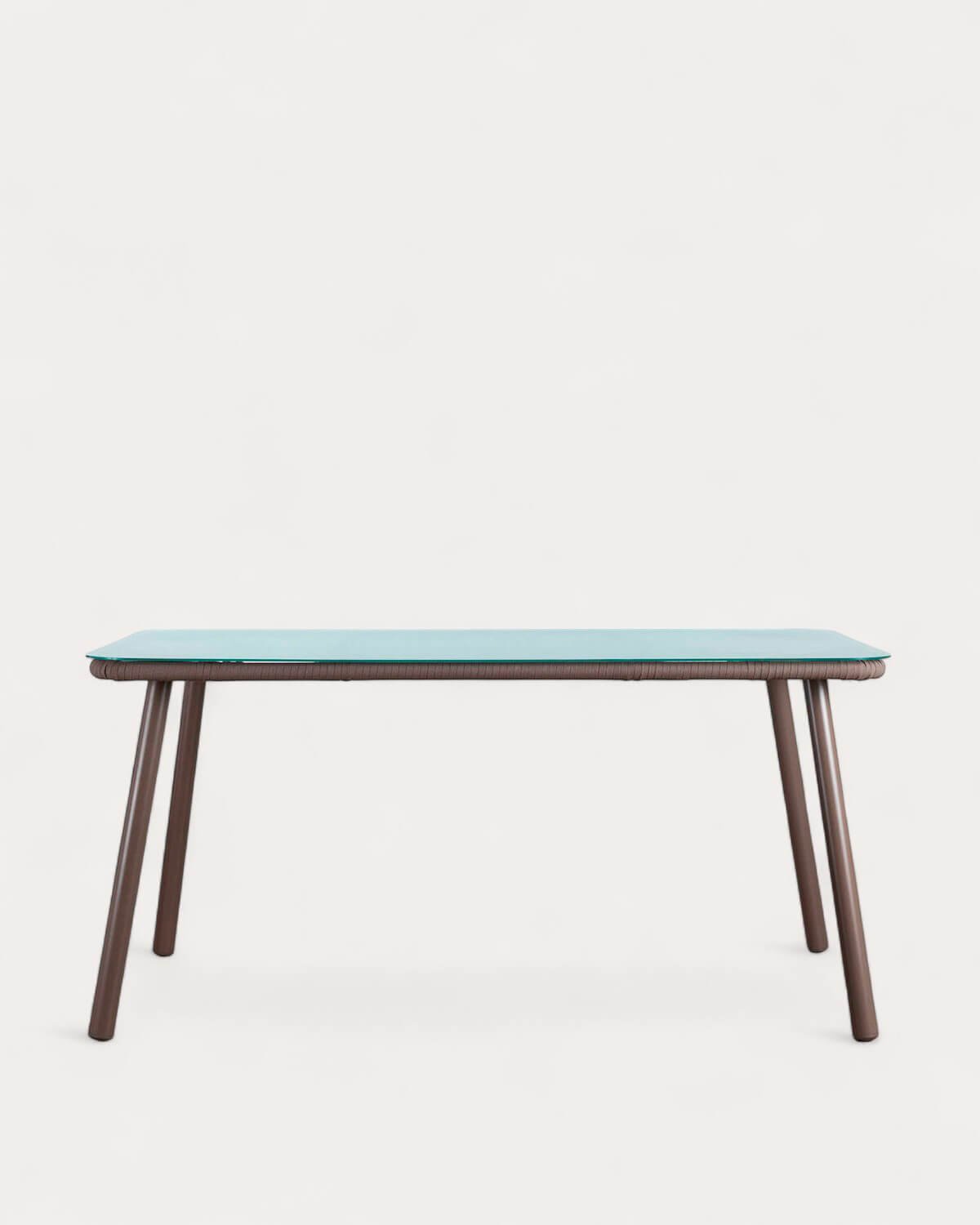 Mesa de Exterior Rectangular de Alumínio e Vidro (160x90 cm) Drian, imagem de galeria 5