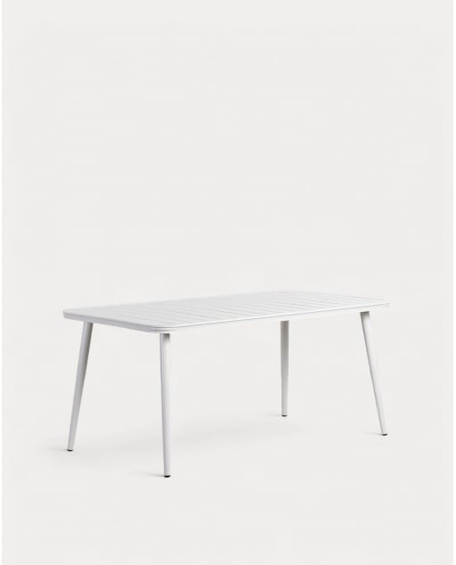 Mesa Retangular de Alumínio para Exterior (160x90 cm) Cancun - Blanco Polar