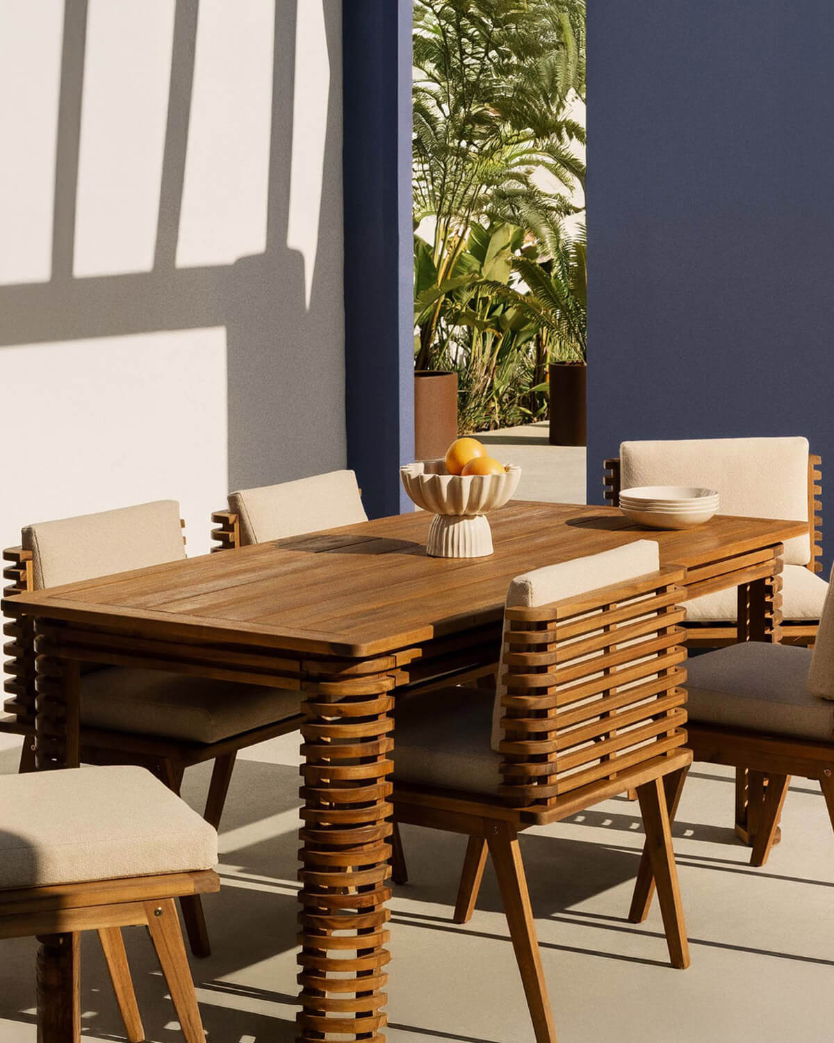 Mesa de Exterior Retangular em Madeira de Acácia Hazan (180x90 cm), imagem de galeria 2