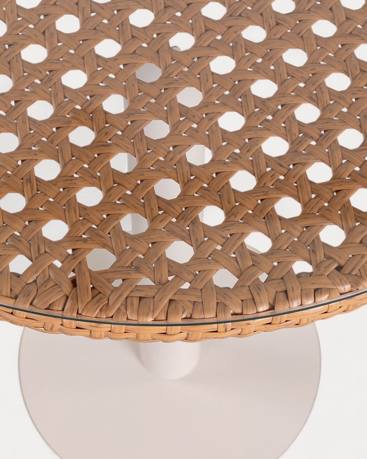 Mesa de Exterior Redonda em Alumínio e Vidro Temperado (Ø70 cm) Roys , imagem de galeria 6