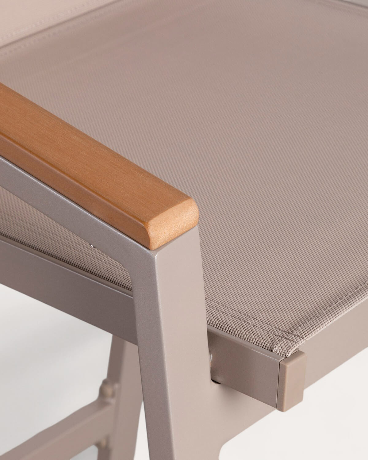 Pack 2 bancos altos de exterior de 75 cm em alumínio Korce, imagem de galeria 6