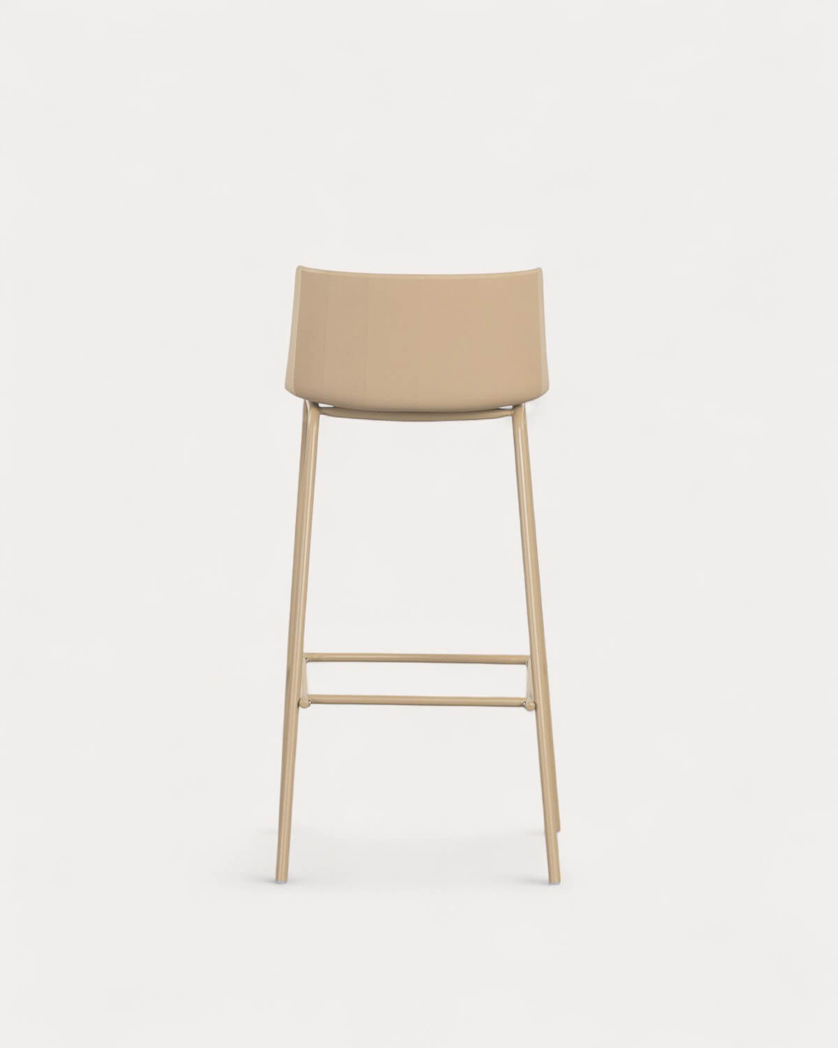 Conjunto de 2 banquetas altas para exterior em polipropileno e metal (75 cm) Meivy, imagem de galeria 5