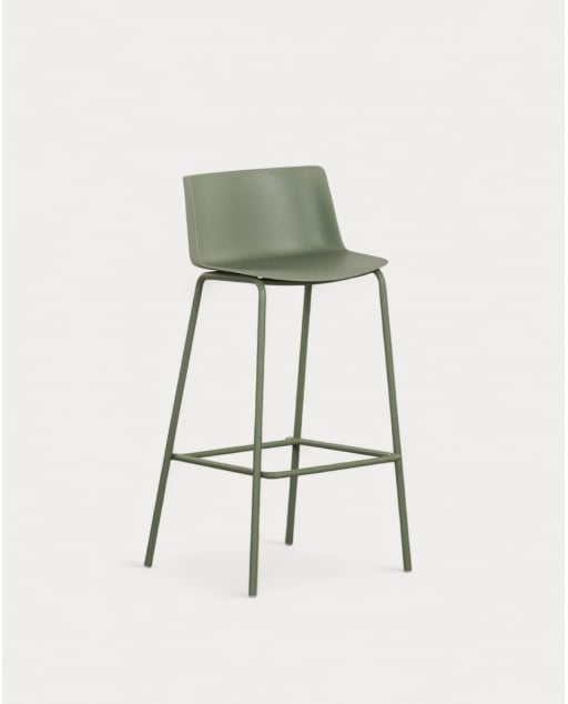 Pack 4 Bancos Altos Exterior Polipropileno e Metal (74 cm) Meivy