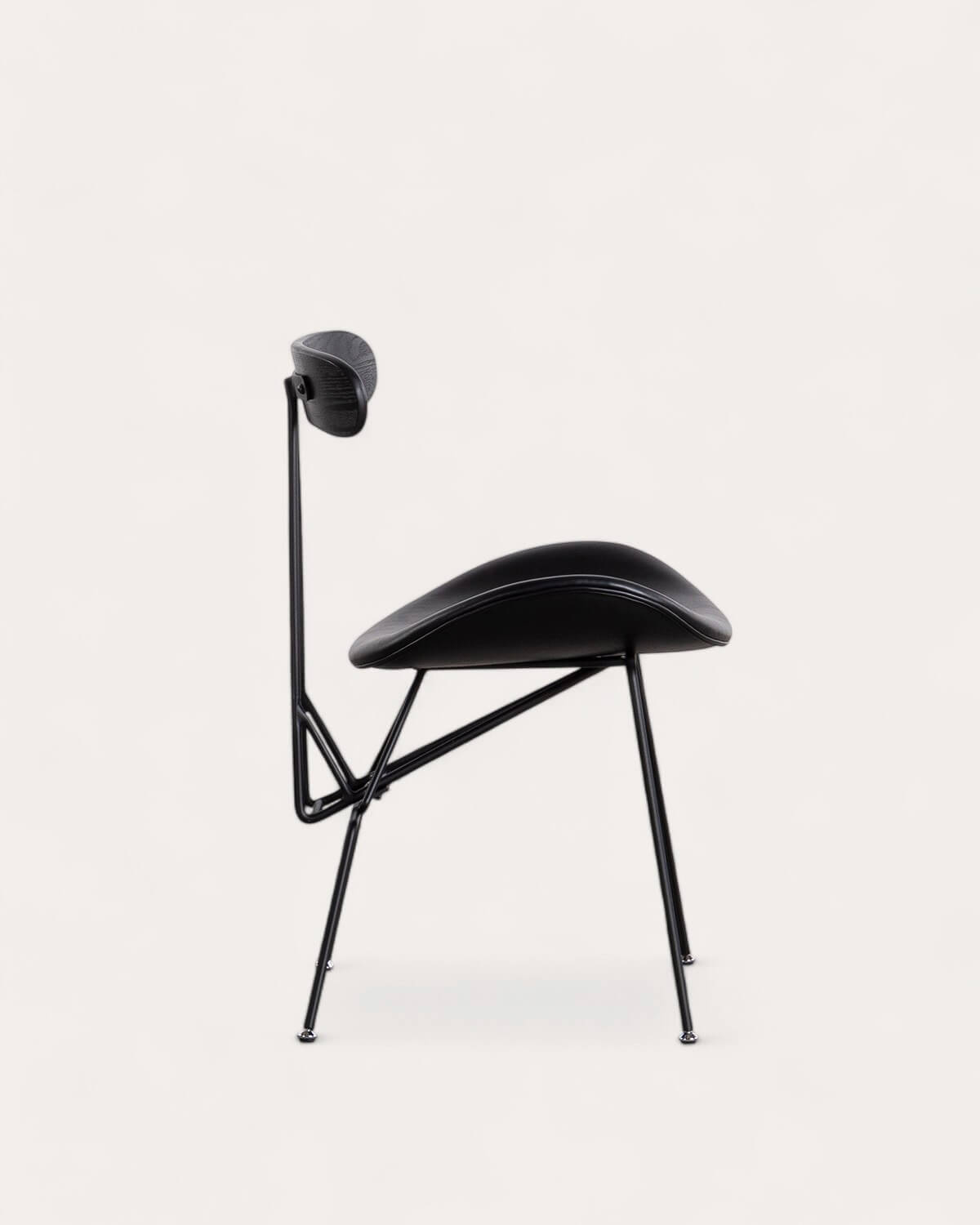 Pack 2 Cadeiras de Jantar em Pele e Madeira Brunela , imagem de galeria 4