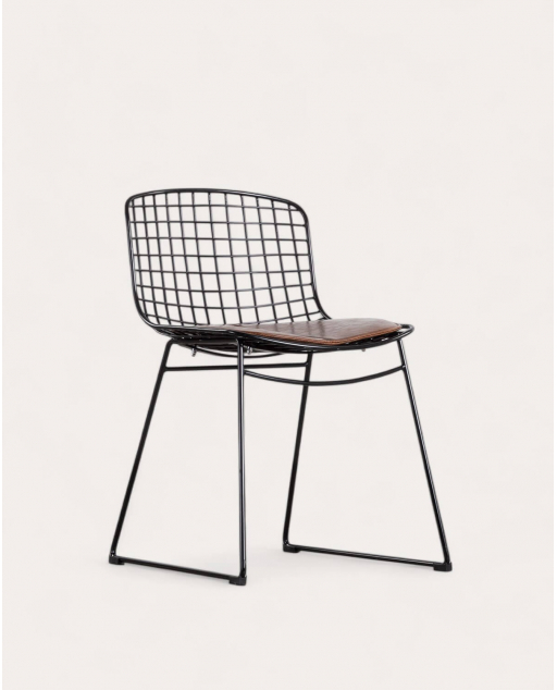 Pack de 2 Cadeiras de Jantar de Metal com Encosto Baixo Aras