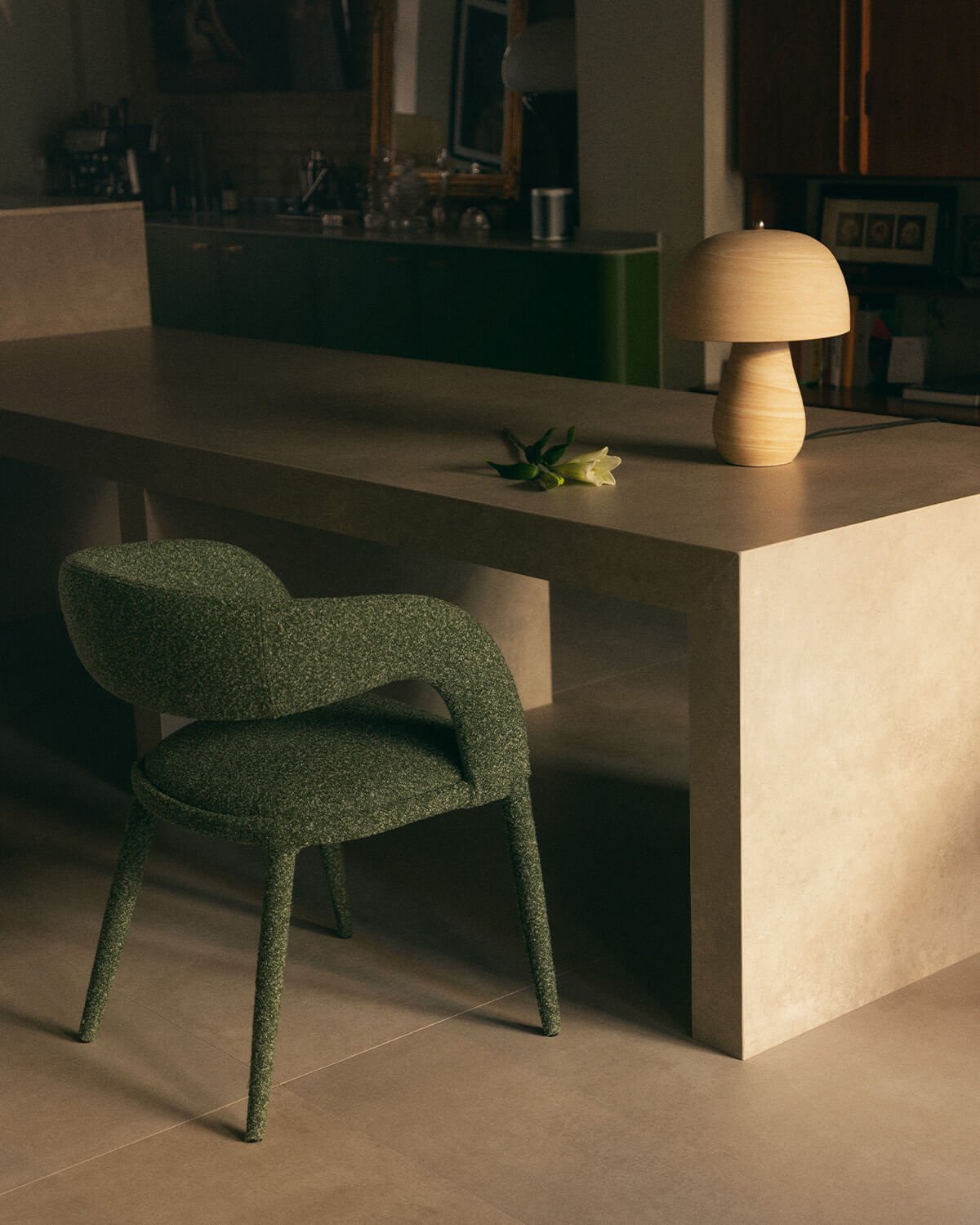 Cadeira de Jantar em Tecido e Metal Ewen, imagem de galeria 2