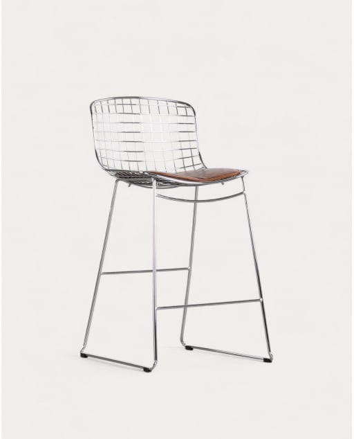 PacK de 2 Bancos Altos de Metal (66 cm) com Encosto Baixo Aras