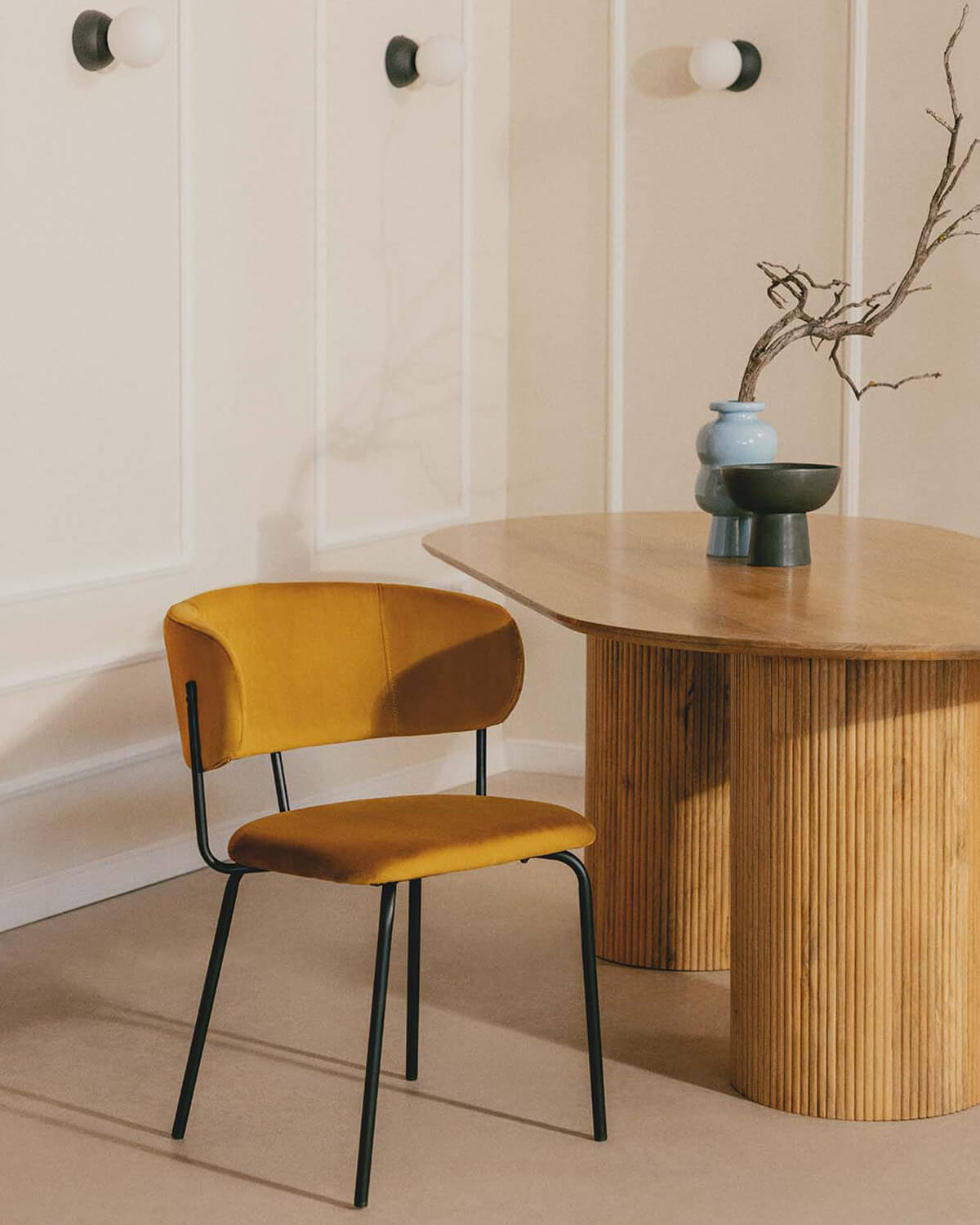 Pack 4 Cadeiras de Jantar em Veludo e Metal Bonse, imagem de galeria 2