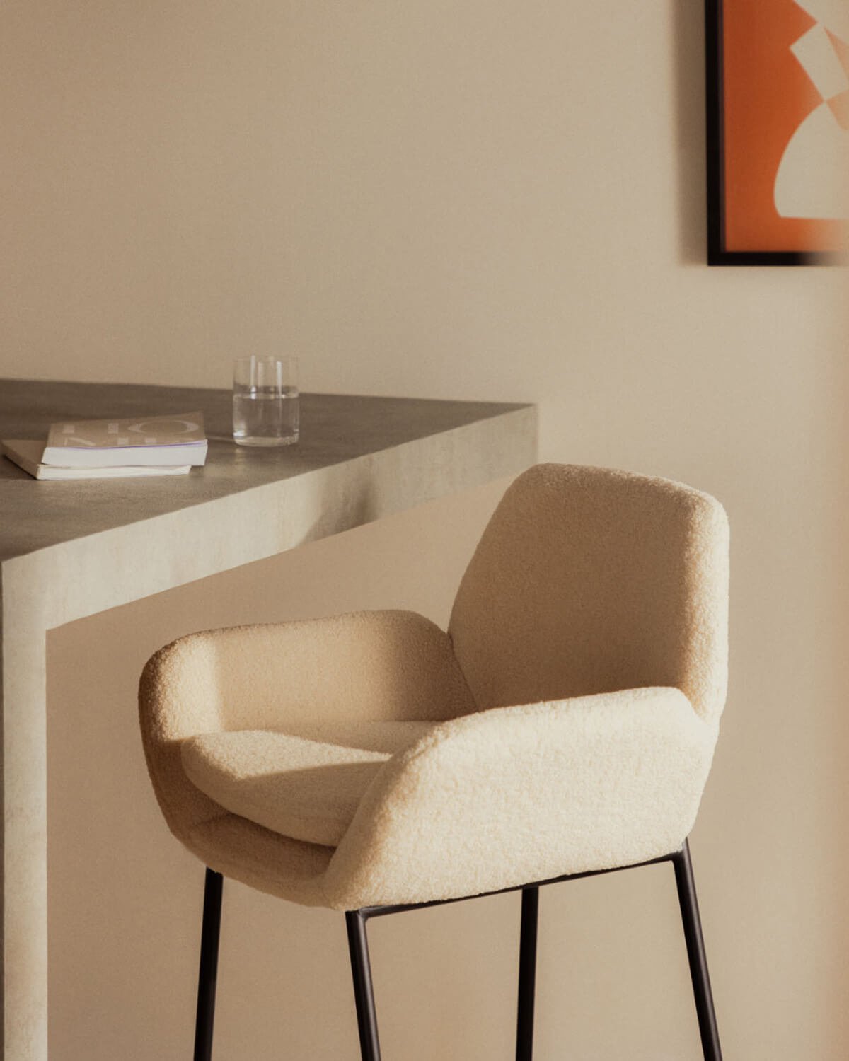 Banco Alto em Metal (77 cm) Eider Bouclé, imagem de galeria 3