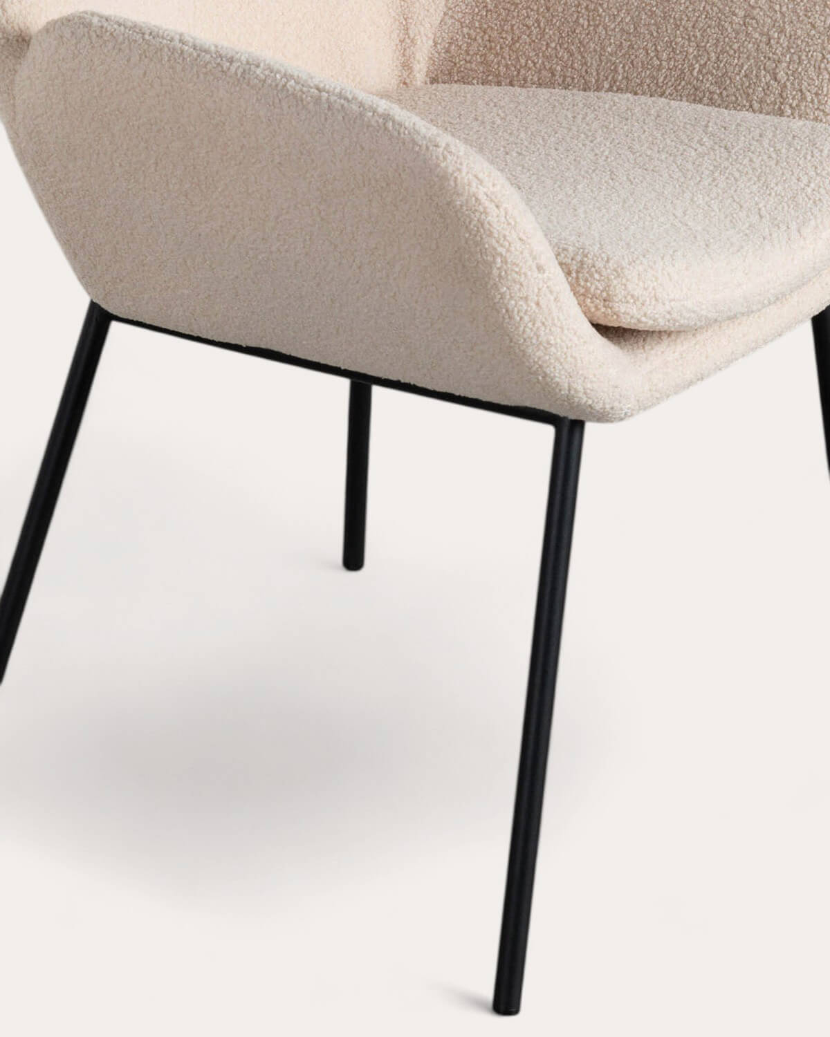 Pack 2 Cadeiras de Jantar com Apoio de Braços em Metal Eider Bouclé, imagem de galeria 6