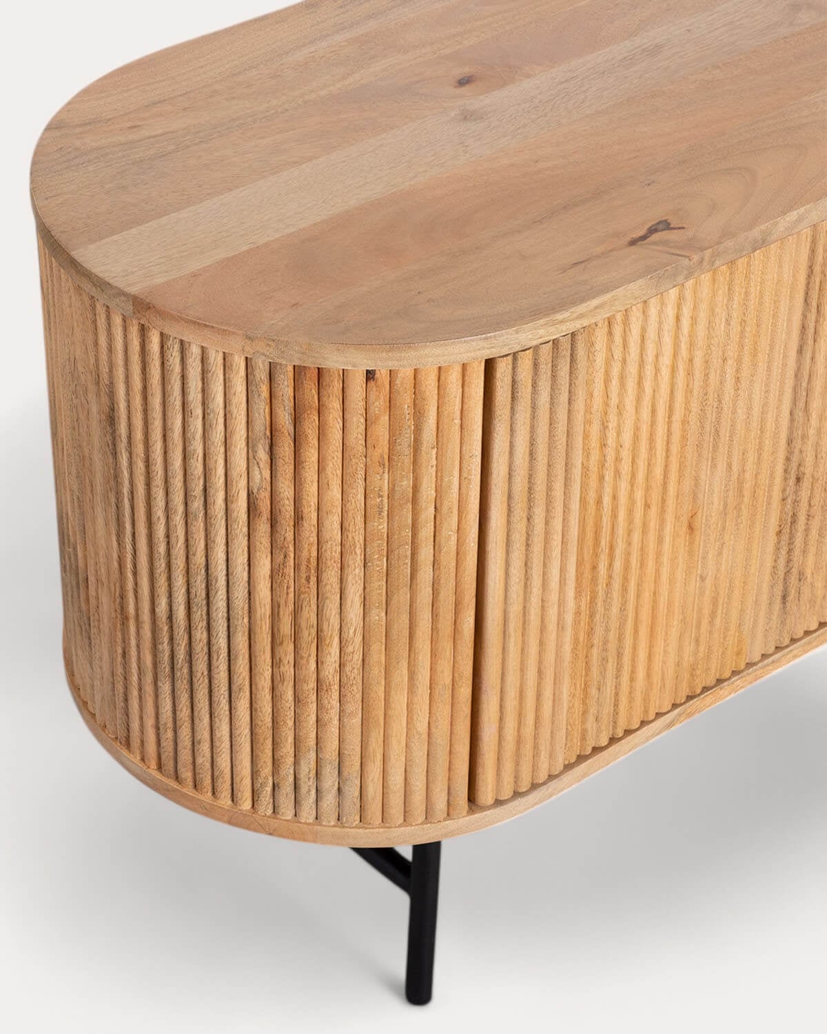 Armário de TV com 2 Portas 137x43 cm em Madeira de Mangueira Viena, imagem de galeria 6