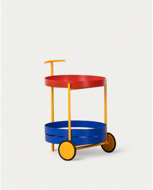 Carrinho de Garçom em Metal Nouel - Amarelo Curry