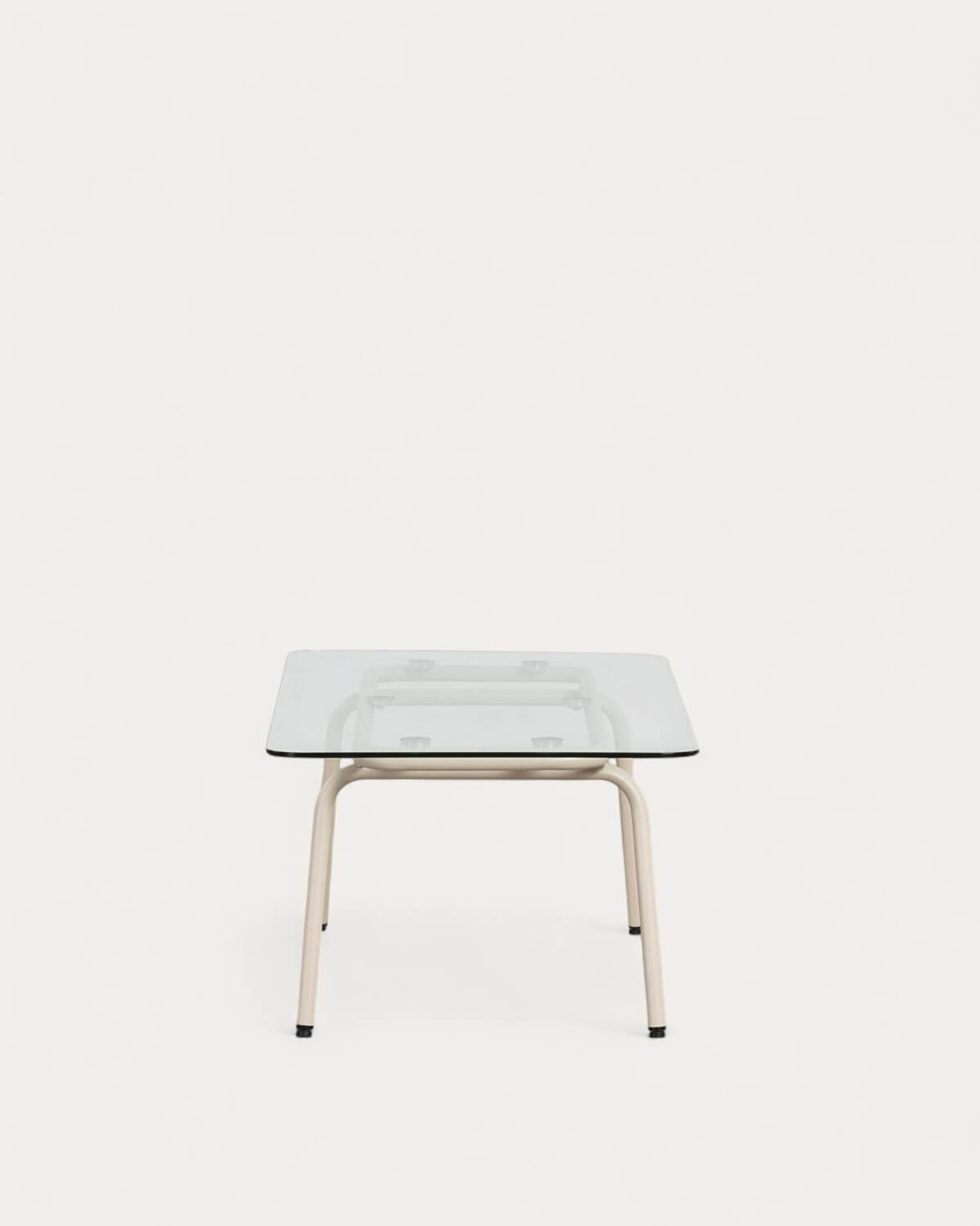 Mesa de Centro Retangular para Exterior em Metal e Vidro Temperado (120x56 cm) Xoan, imagem de galeria 4