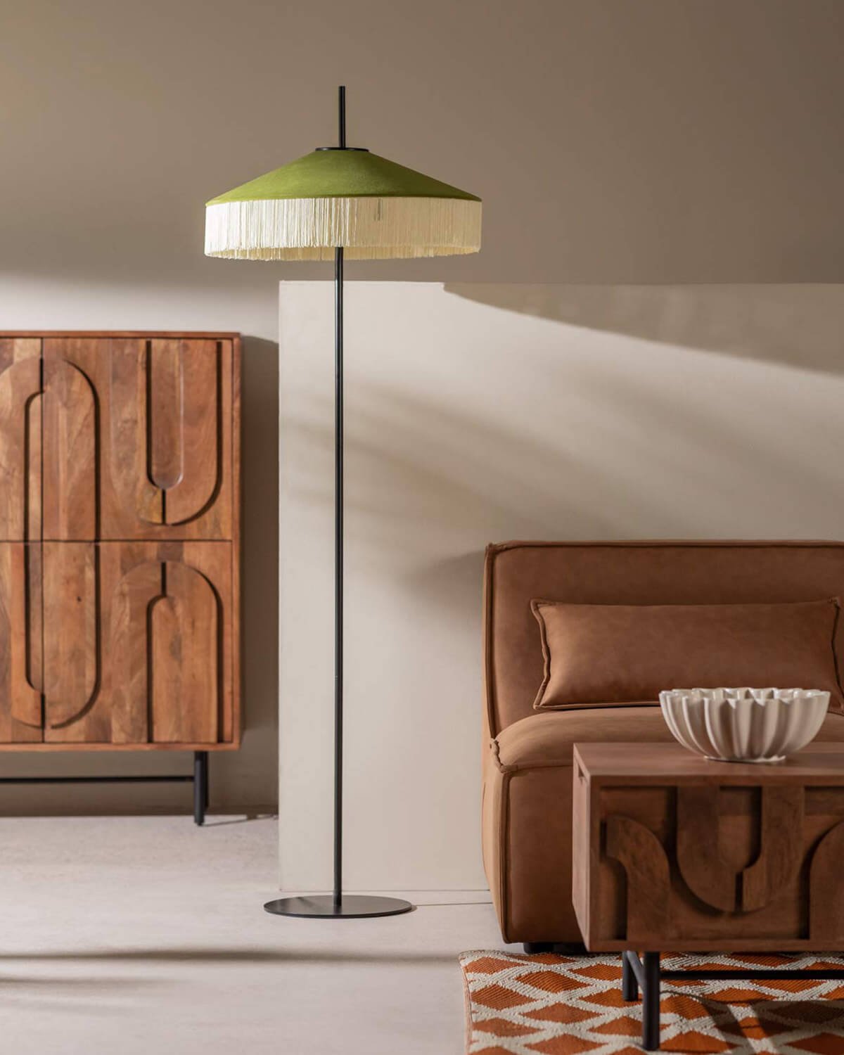 Candeeiro de Pé em Veludo Pendala, imagem de galeria 2