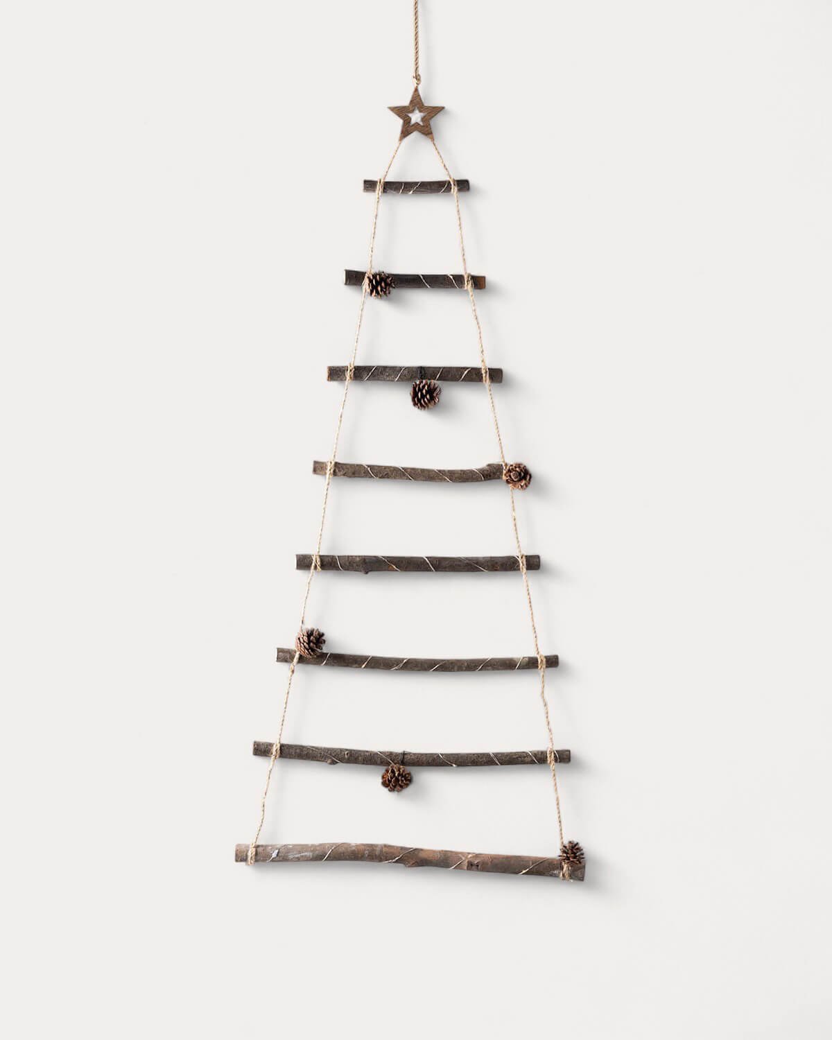 Árvore de Natal com Luzes LED em Madeira 110 cm Pin, imagem de galeria 1