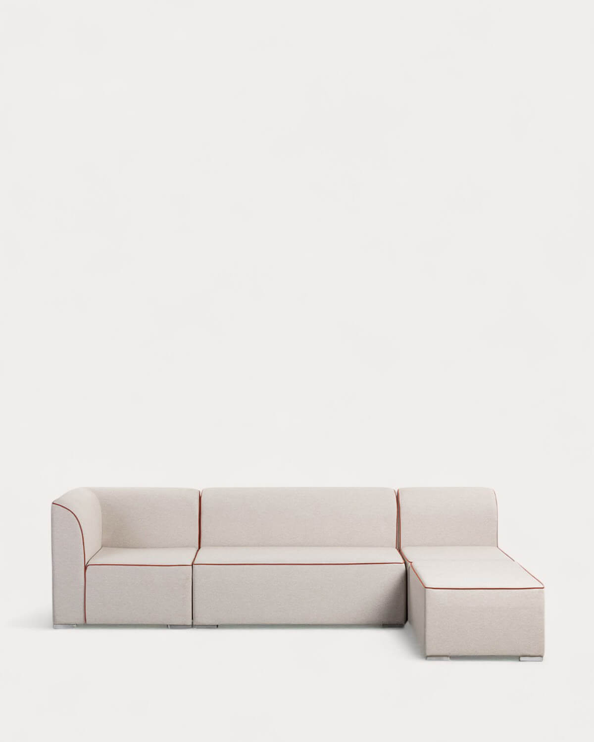 Sofá de Jardim Modular 3 Peças com 2 Cantos e Sofá de 2 Lugares com Puff em Tecido Lagos, imagem de galeria 1