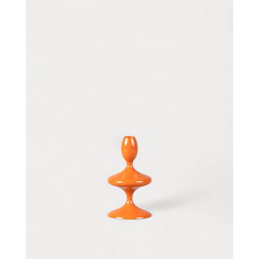 Candelabro de Metal (19,5 cm) Fulgui Laranja Terra - The Masie