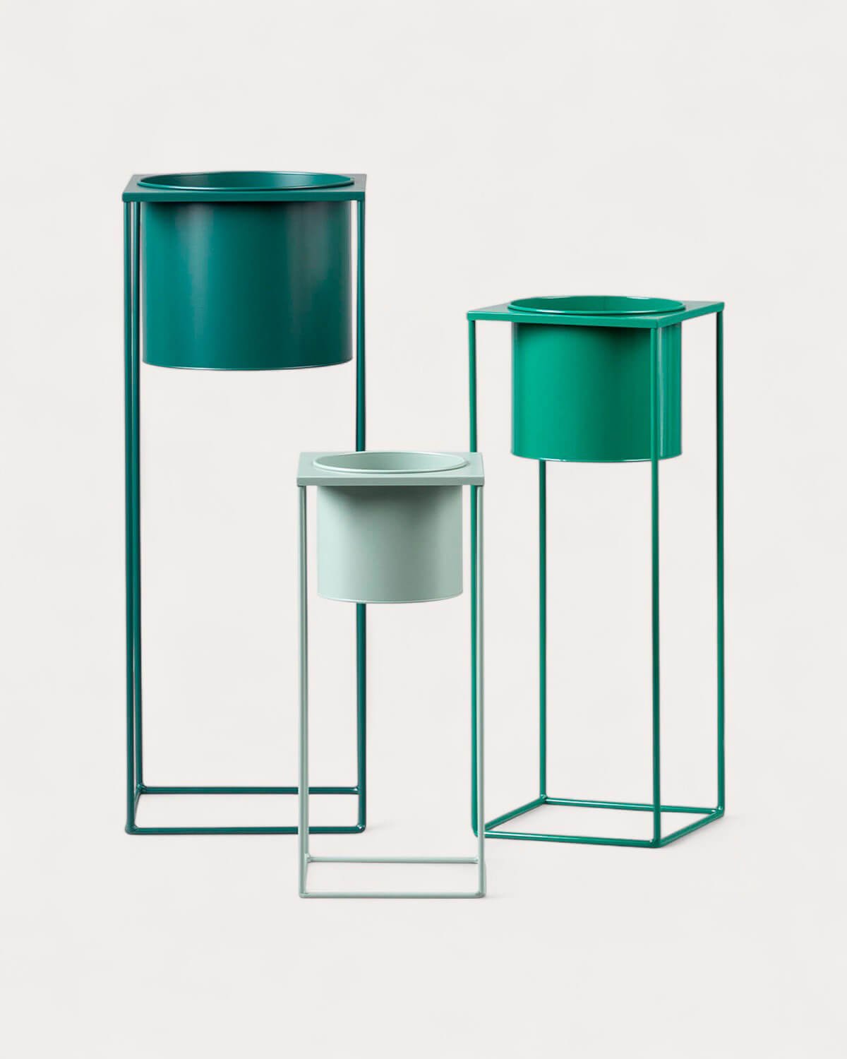 Conjunto 3 Vasos Redondos em Metal Cosme, imagem de galeria 1