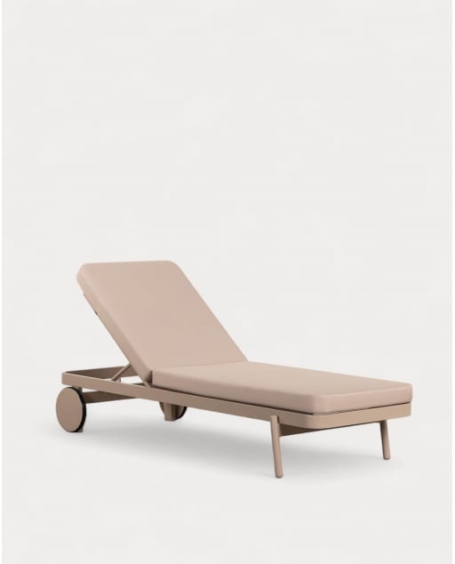 Espreguiçadeira Reclinável de Alumínio com Almofada de Tecido Celina