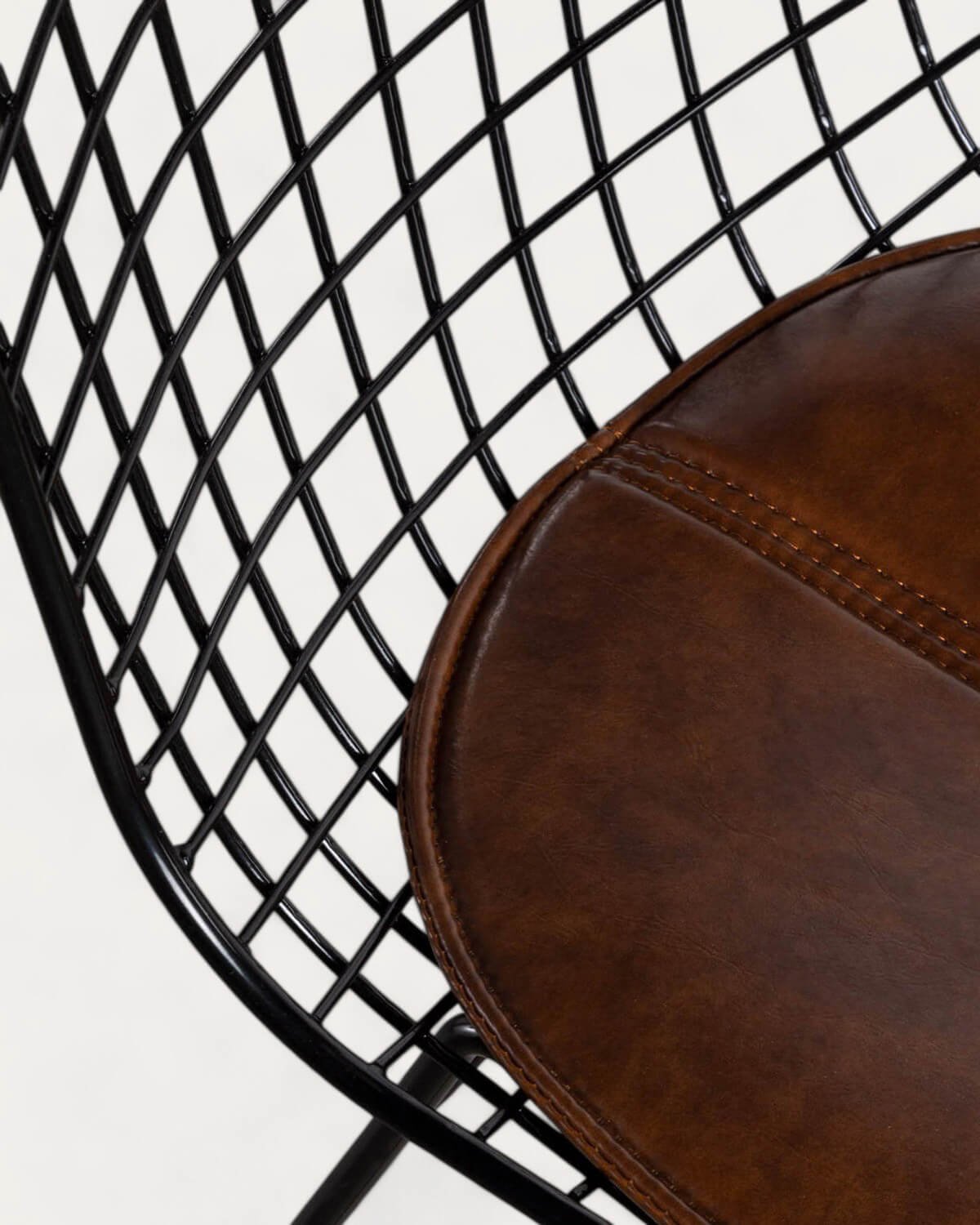 Pacote de 4 cadeiras de jantar de metal Aras com encosto alto , imagem de galeria 7