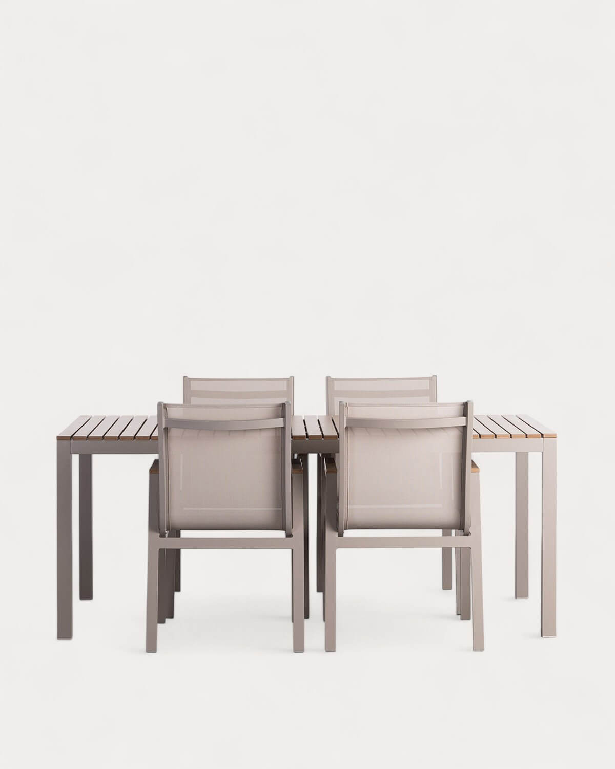 Set de Mesa de Alumínio (180x90 cm) e 4 Cadeiras para Área Externa Korce, imagem de galeria 1