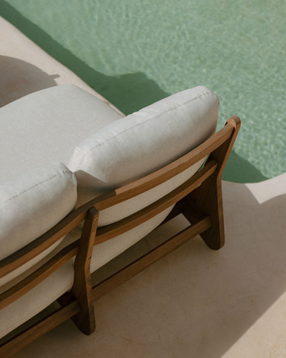 Conjunto de Jardim com Sofá de 2 Lugares, 2 Poltronas e Mesa de Centro em Madeira de Acácia e Tecido Lorent, imagem de galeria 3