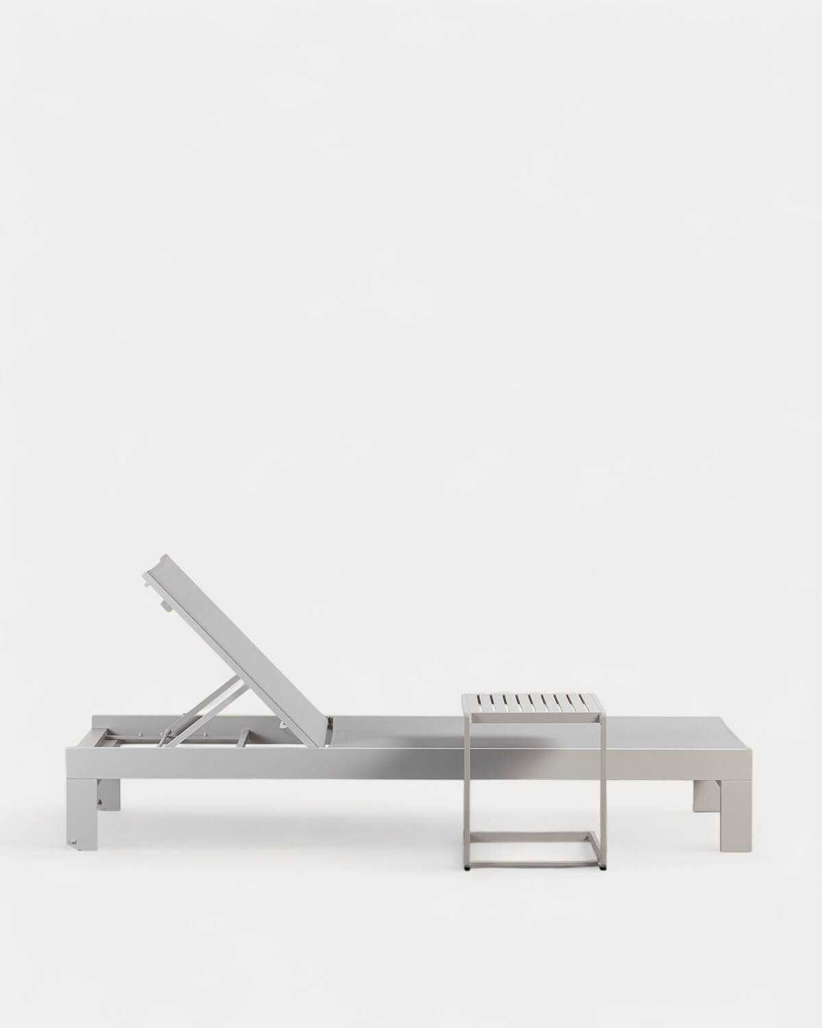 Set de Espreguiçadeira e Mesa Lateral de Alumínio (40x40 cm) New Kreta, imagem de galeria 4