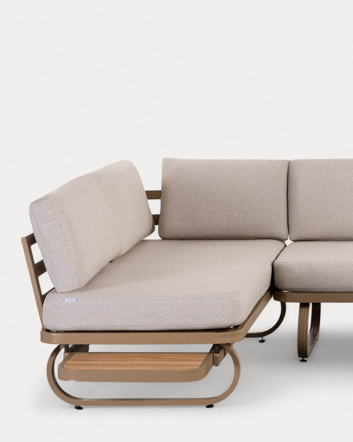 Conjunto de Jardim com 2 Sofás, 1 Poltrona e Mesa de Centro em Madeira de Teca e Metal Emilia, imagem de galeria 4