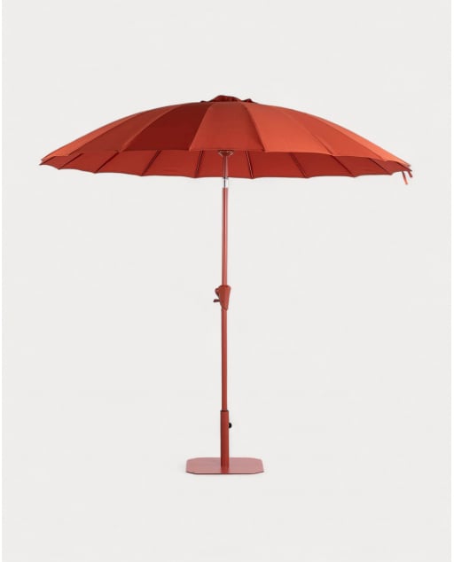 Pack de Guarda-sol para Jardim e Terraço com Base para Guarda-sol em Metal Somer