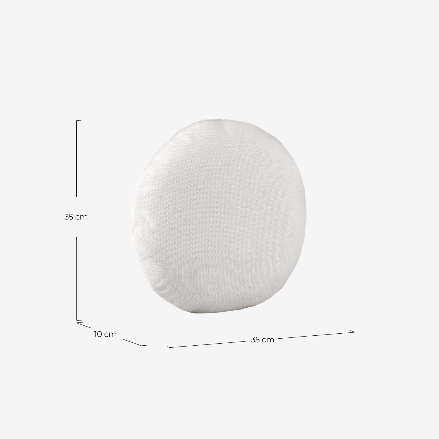 Almofada Redonda de Tecido (Ø35 cm) Meivy, Medidas