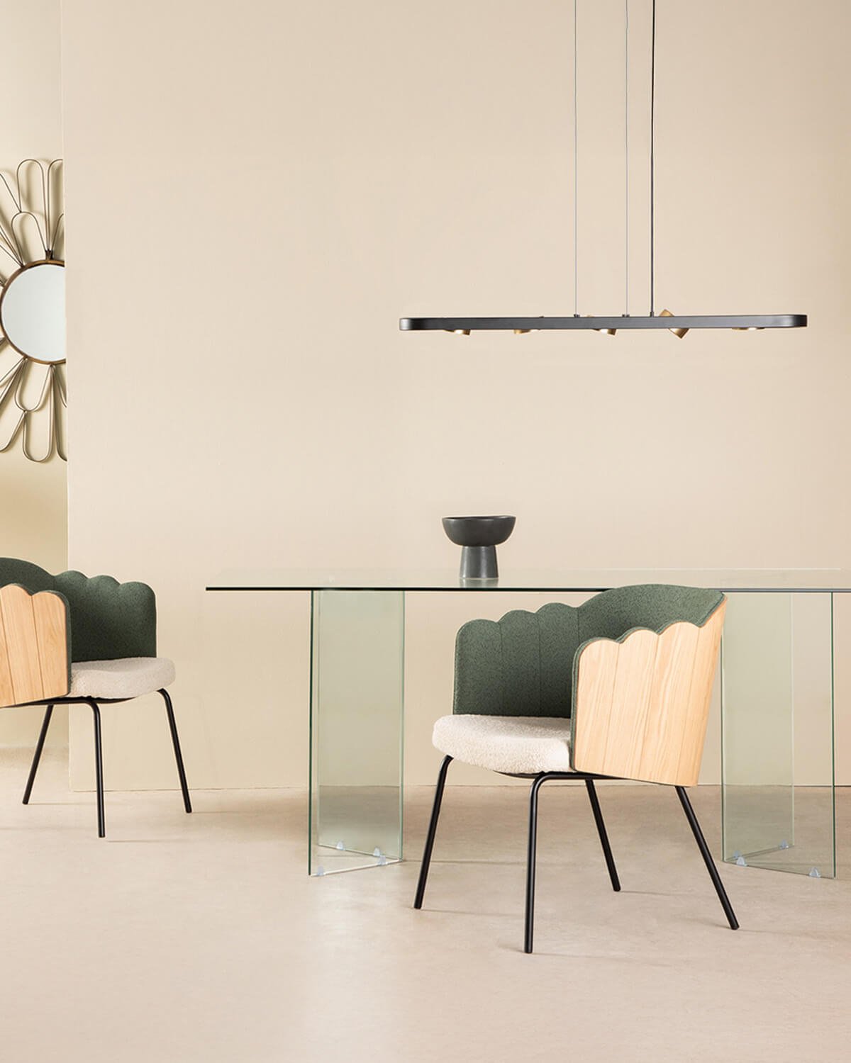 Mesa de Jantar Rectangular em Vidro Temperado (180x90 cm) Kamil, imagem de galeria 2