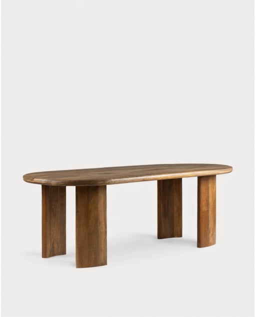 Mesa de Jantar Oval em Madeira de Manga (220x100 cm) Leno