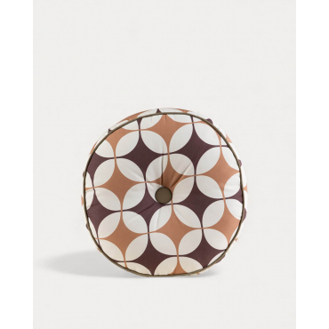Almofada Redonda de Tecido para Exterior (Ø40 cm) Edimbra Laranja Terra - The Masie