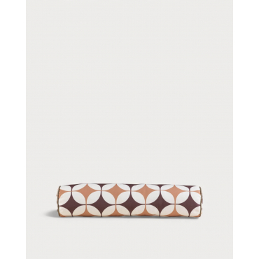 Almofada Cilíndrica de Tecido para Exterior (60x15 cm) Edimbra Laranja Terra - The Masie