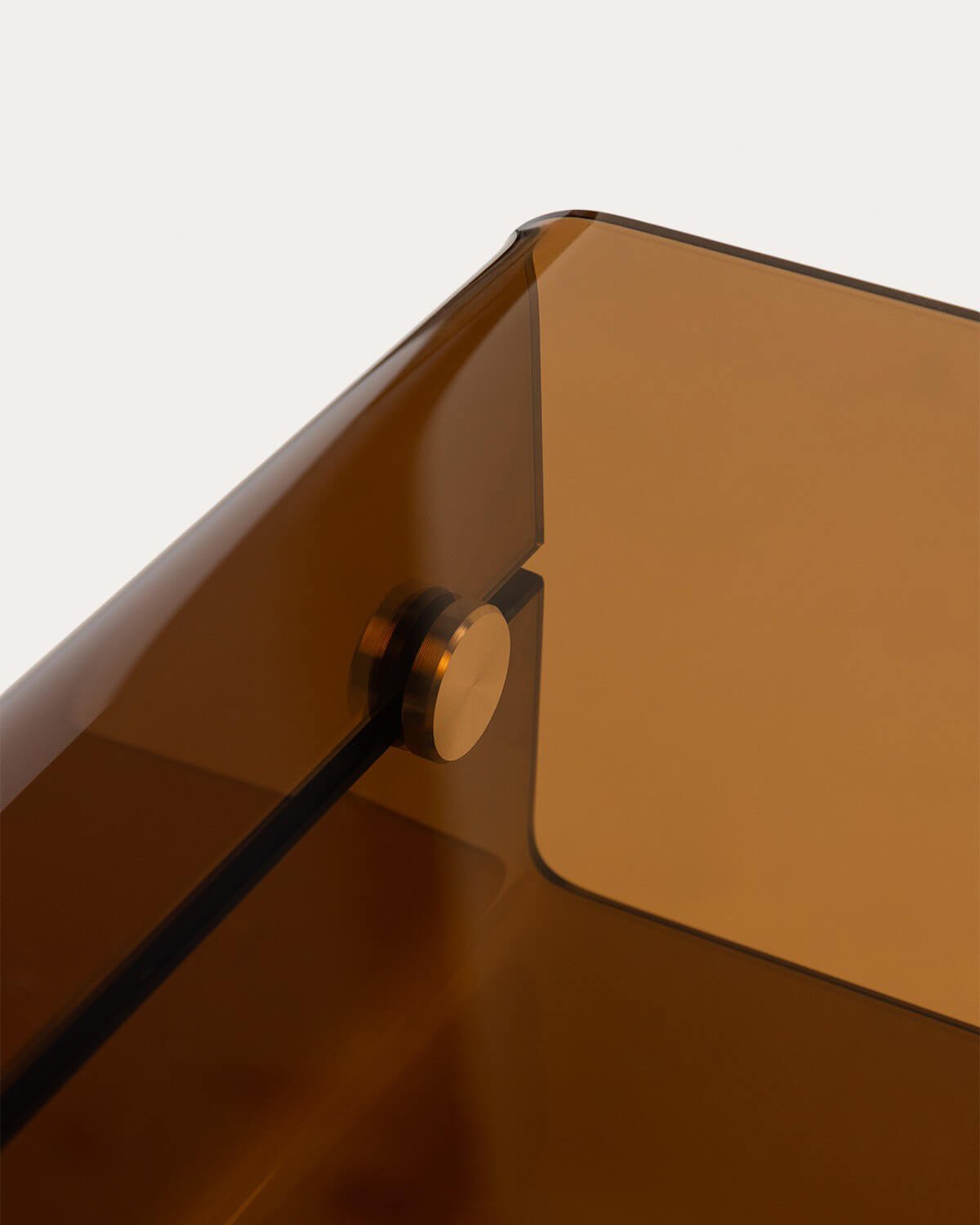 Mesa Lateral Retangular de Vidro e Metal (61x38 cm) Hedy, imagem de galeria 5