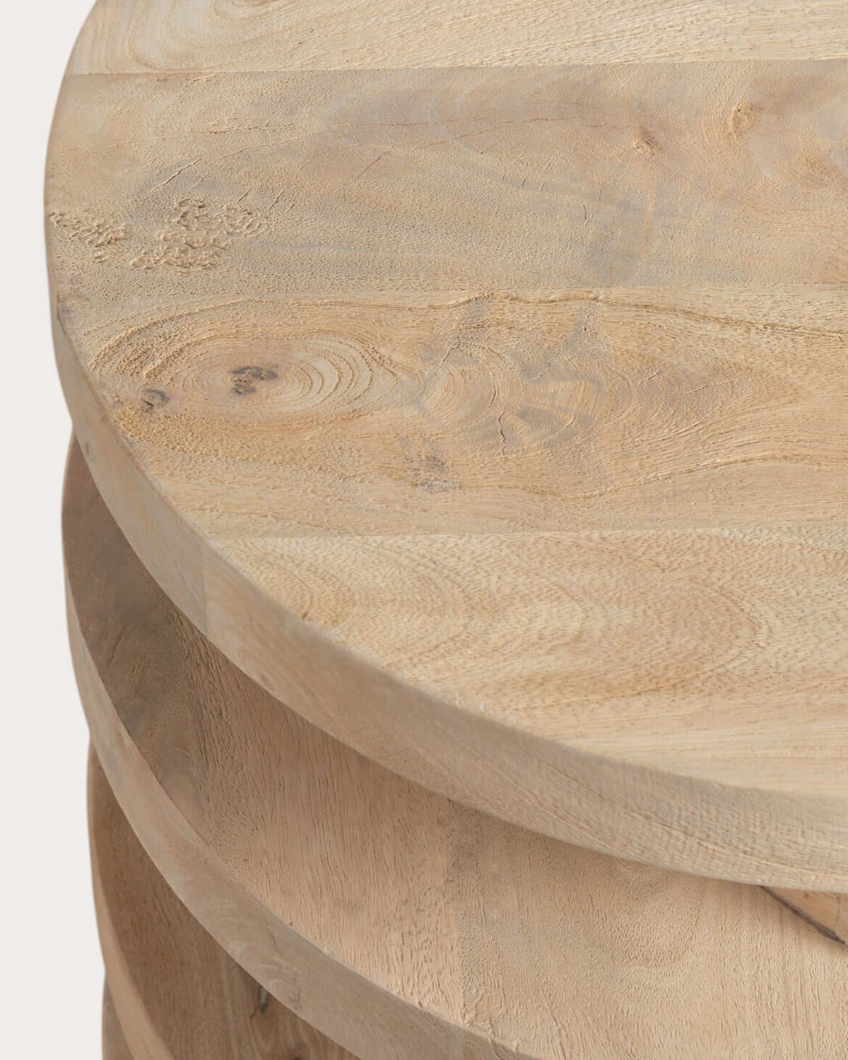 Mesa de Apoio Redonda em Madeira de Mango (Ø45,5 cm) Auren, imagem de galeria 5