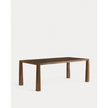 Mesa Retangular em Madeira de Manga para Exterior (200x100 cm) Brody Madeira de Mango escura - The Masie