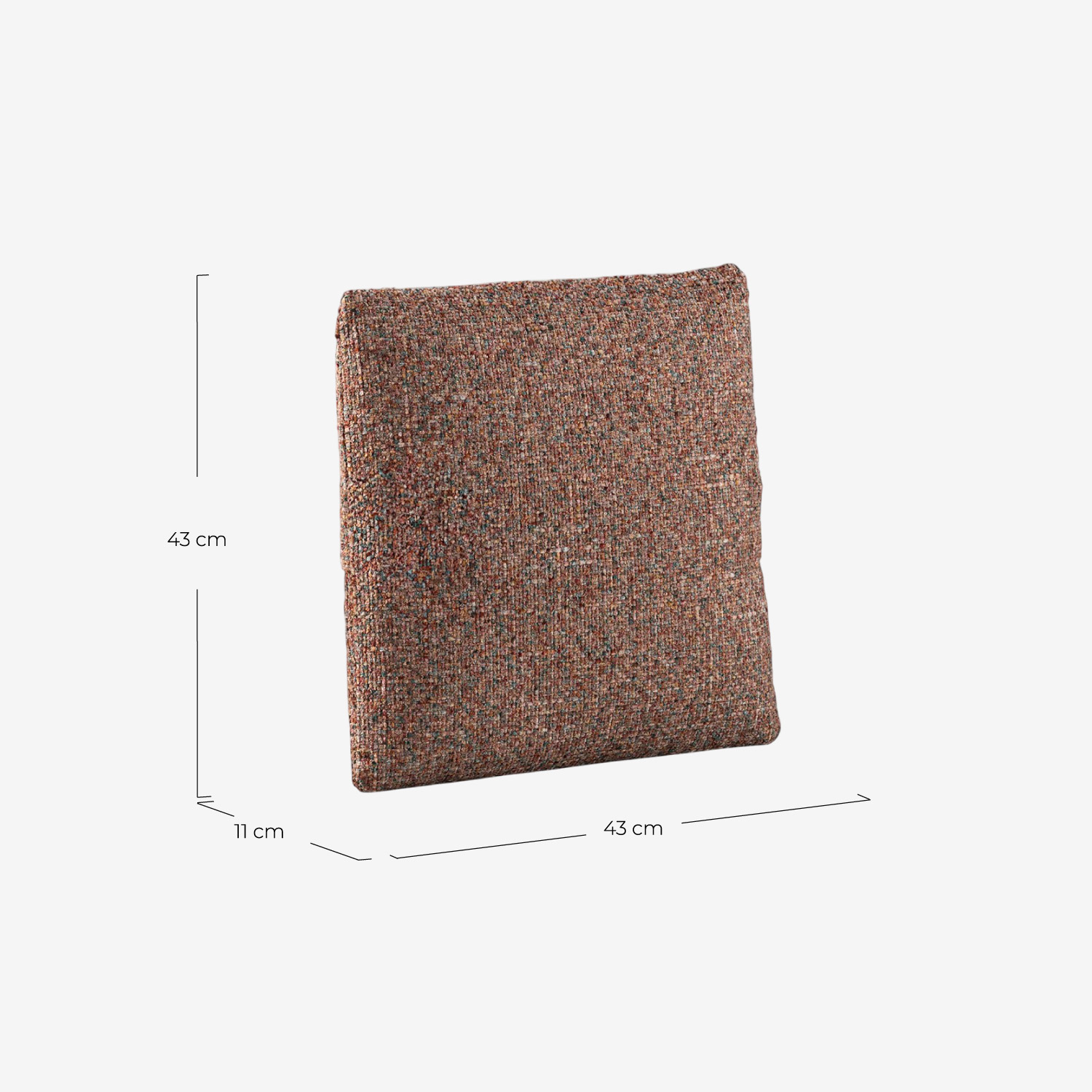 Almofada Quadrada de Tecido (43x43 cm) Suaus, Medidas