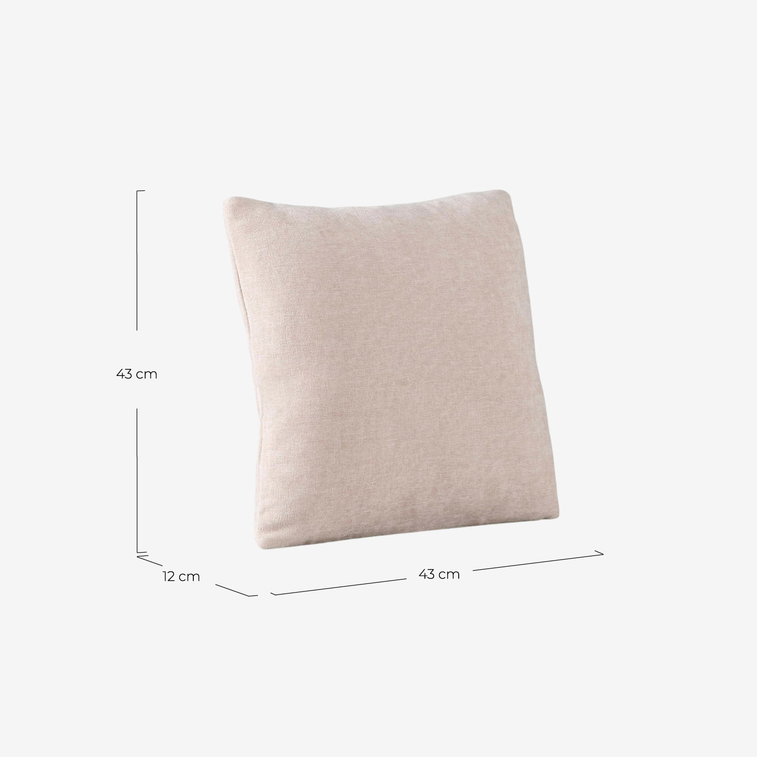 Almofada Quadrada de Tecido (43x43 cm) Ilham Full Color, Medidas